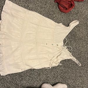 CREAM ROMPER WITH POCKETS